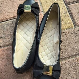 Cole Haan Women's Black Flats with Gold Accents